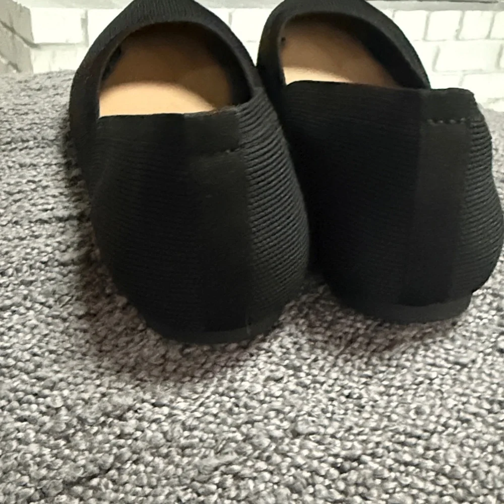 Cynthia Rowley Black Pointed-Toe ballet Knit Flats - Picture 11 of 13